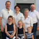 Familie Schatz: Franz jun., Sabine, Theresia und Franz Schatz mit Stefanie, Sandra und Melanie